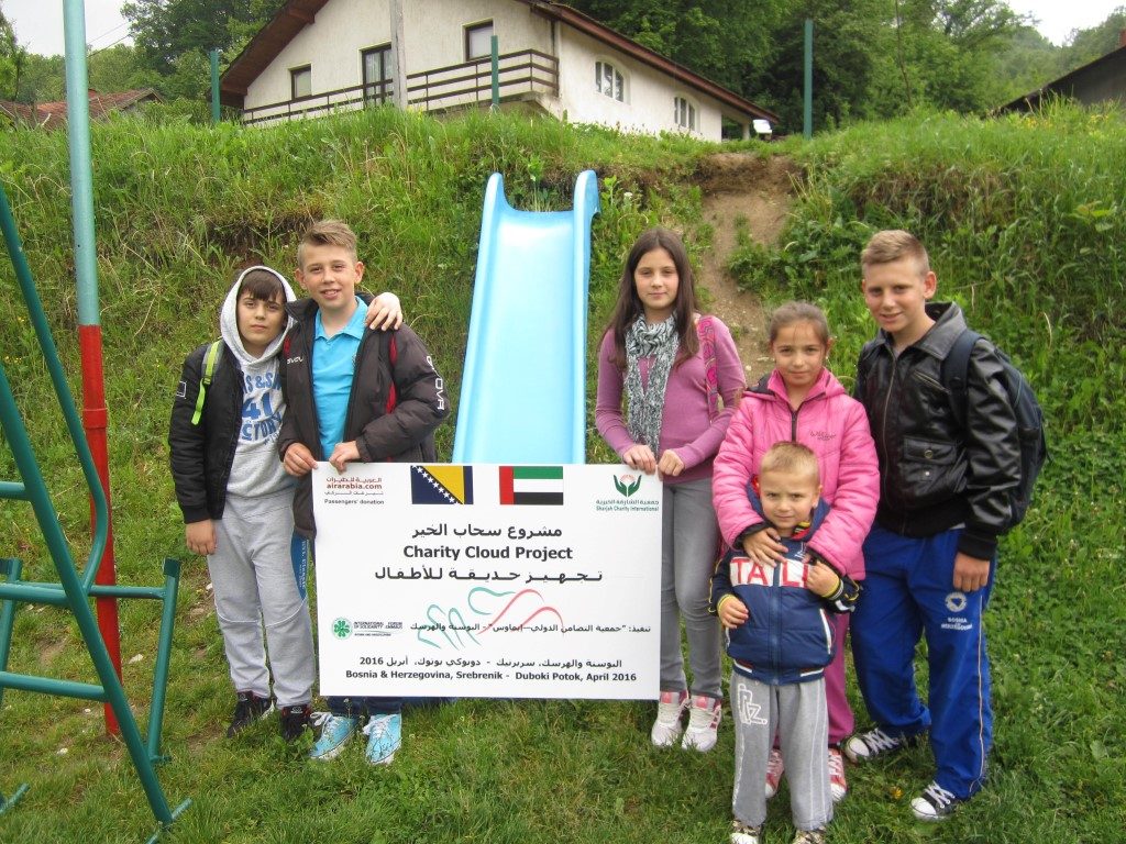 The new playground makes children happy in Duboki Potok, municipality of Srebrenik
