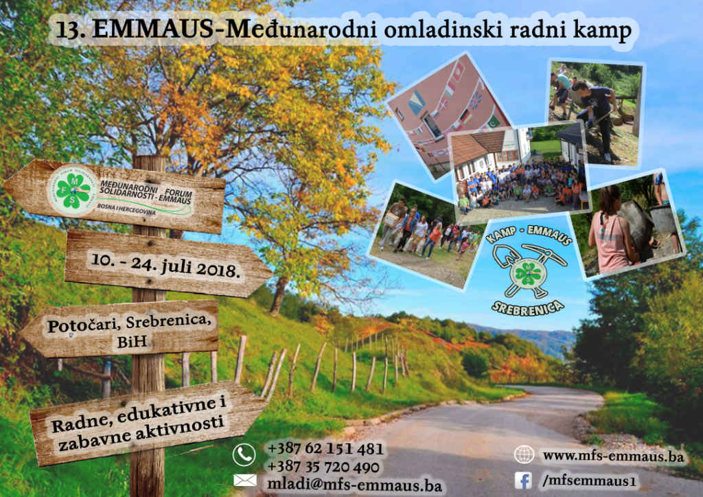 OPEN APPLICATIONS FOR “13TH EMMAUS – International Youth Working Camp”