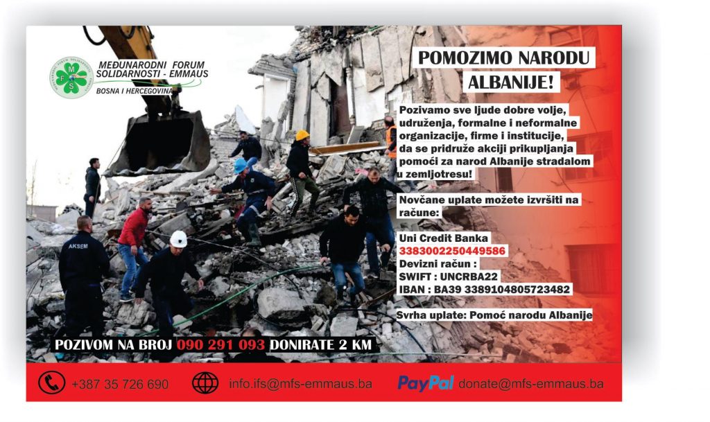 APPLICATION TO HELP THE PEOPLE OF ALBANIA