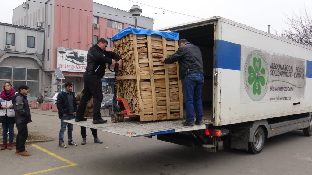 Firewood for migrants in Tuzla