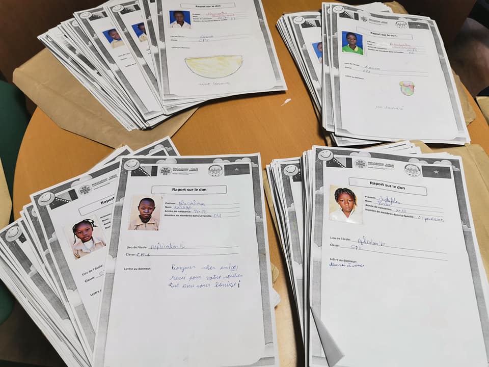 Children letters of thanks arrived today from Burkina Faso to IFS-EMMAUS