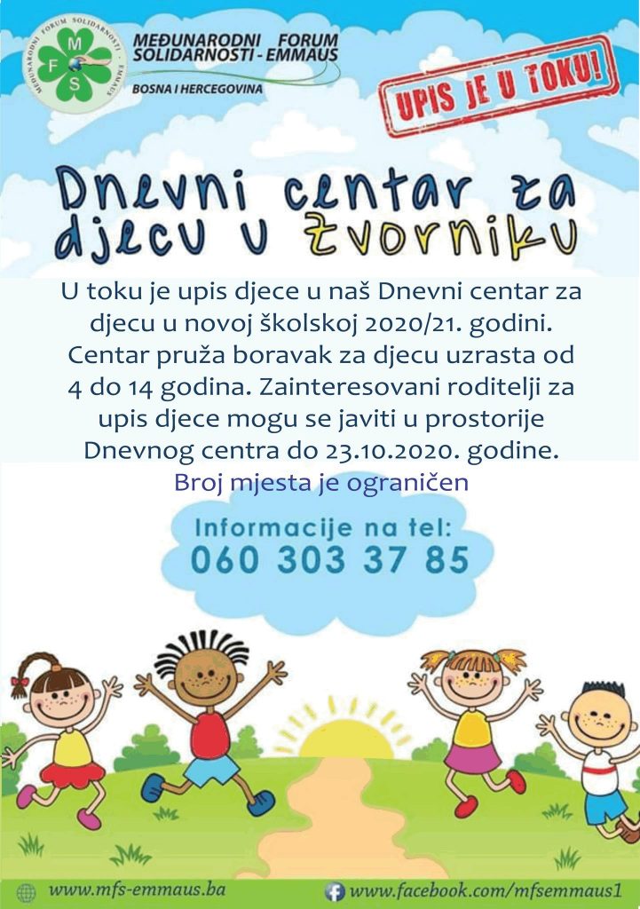 Dear parents and children, the enrollment of new children in our Daily Center in Zvornik started.