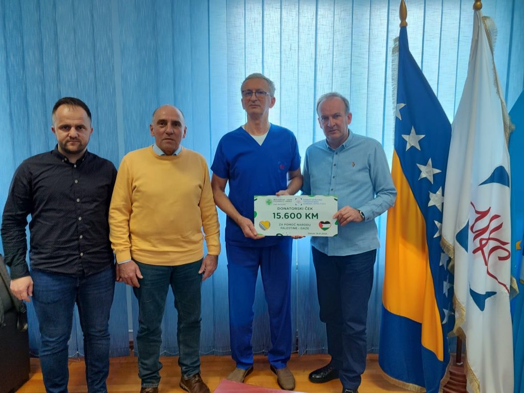 Sindikat uposlenika Univerzitetskog kliničkog centra Tuzla donirao 15.600 KM za pomoć narodu Gaze