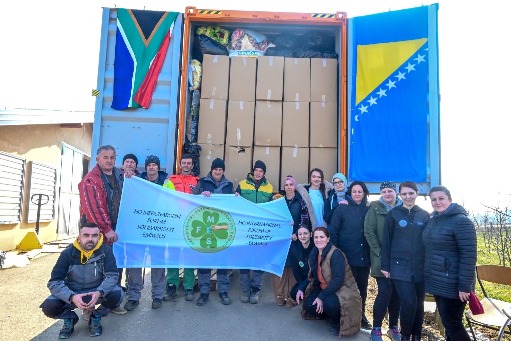 MFS-EMMAUS sent a shipping container of humanitarian aid to the Republic of South Africa